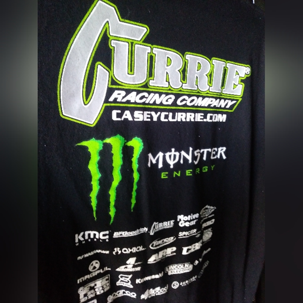 Monster Energy Currie Racing Black Graphic T-Shirt